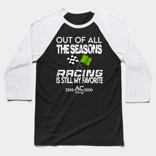 Race Season (Green Flag) Baseball T-Shirt